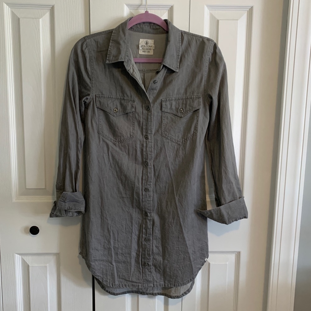 Volcom button down dress